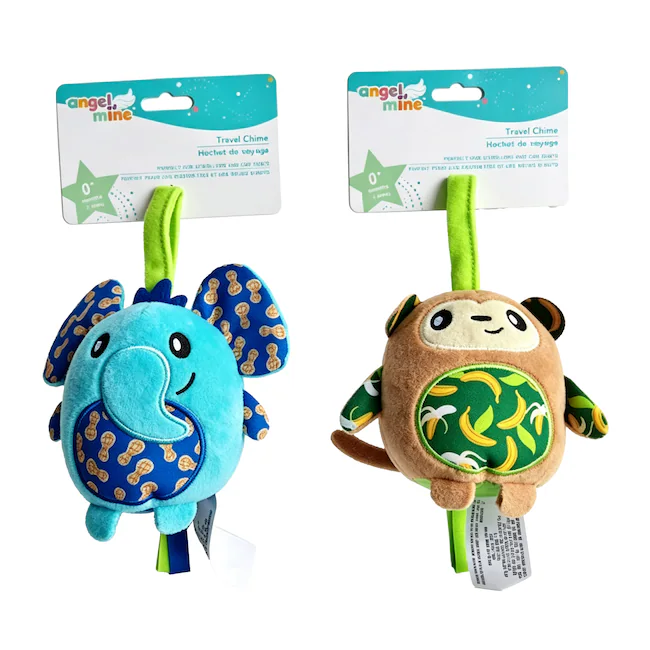 Travel Chime Crinkle Toy, Assorted Designs