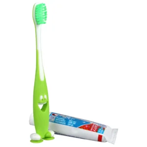 Smiley Gripper Kid's Toothbrush with Crest Toothpaste - Image 3
