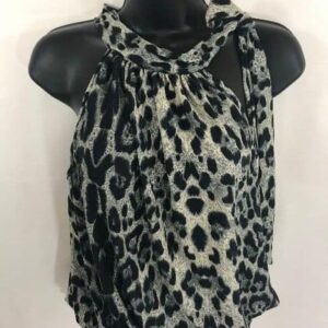 New Women Sleeveless Animal Print Top