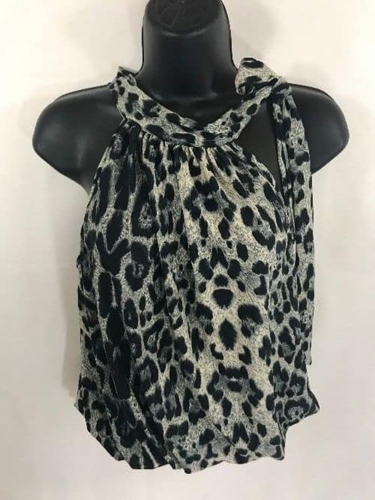 New Women Sleeveless Animal Print Top